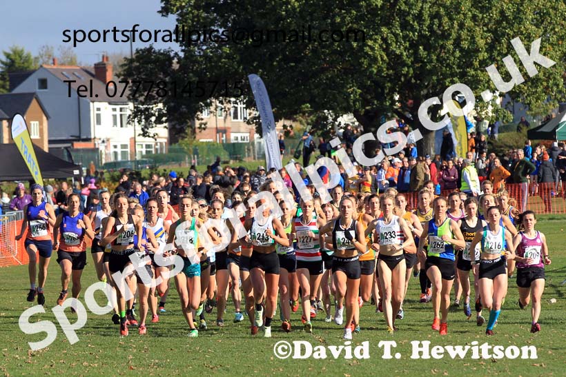 Senior womens 2022 Northern Cross Country Relays, Graves Park, Sheffield. Photo: David T. Hewitson/Sports for All Pics